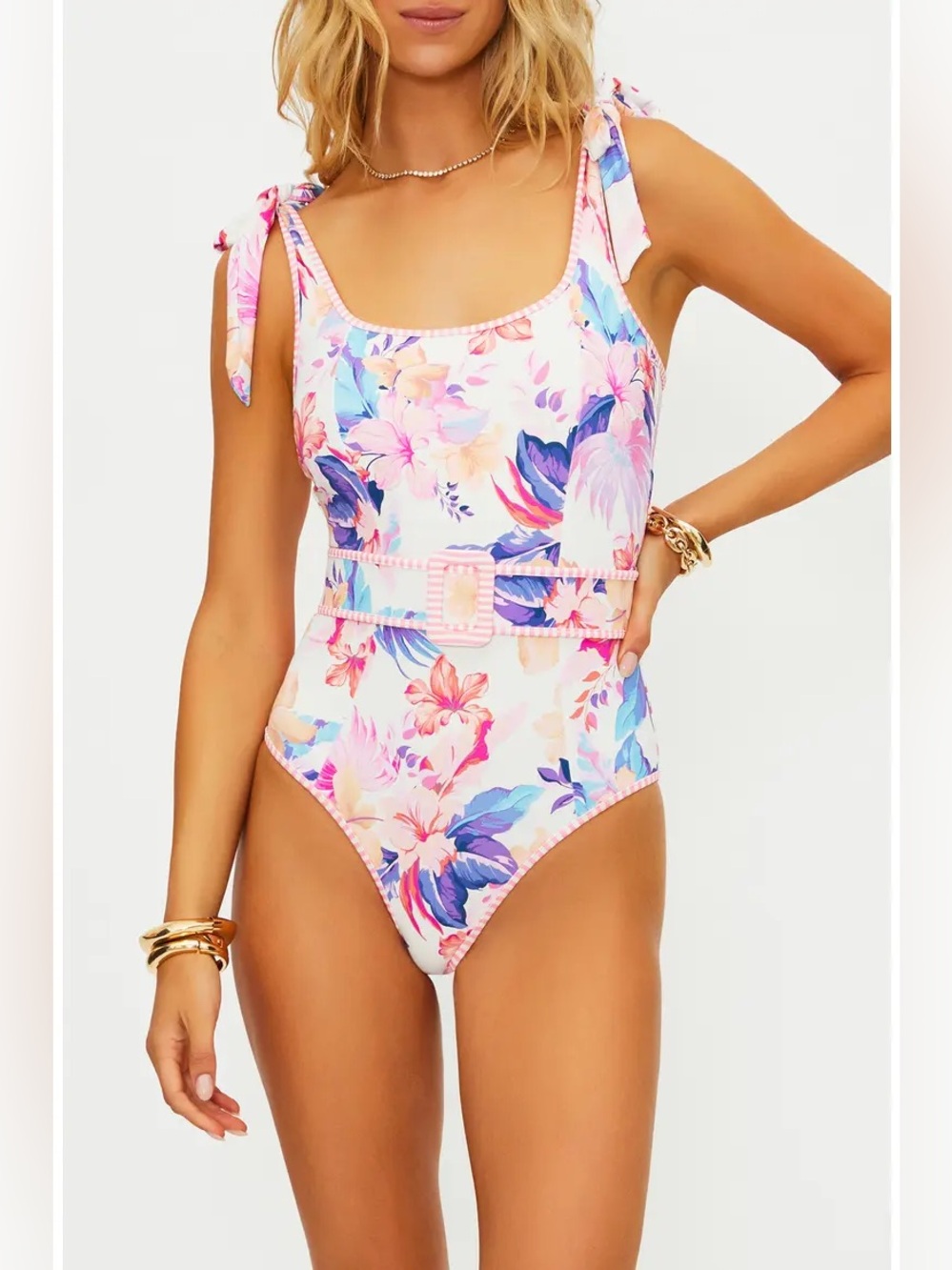 Beach Riot Sidney Belted Swimsuit Large